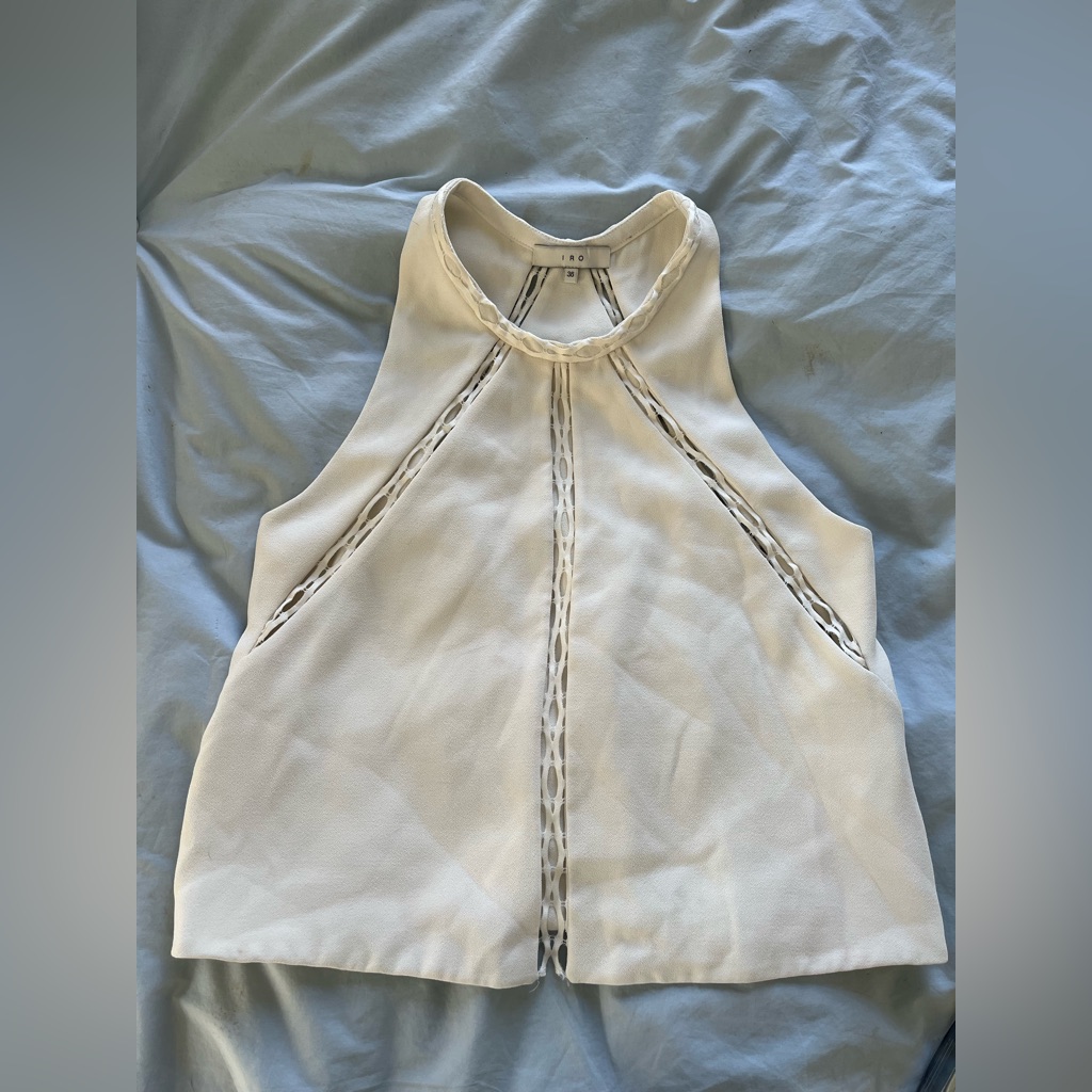 Iro Cropped Cream Shell